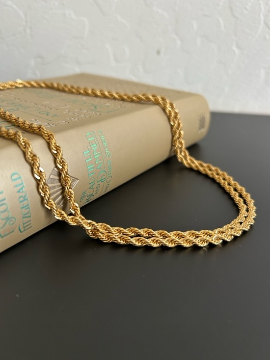 Jewelry - Unisex Gold Plated 35” Rope Chain Necklace